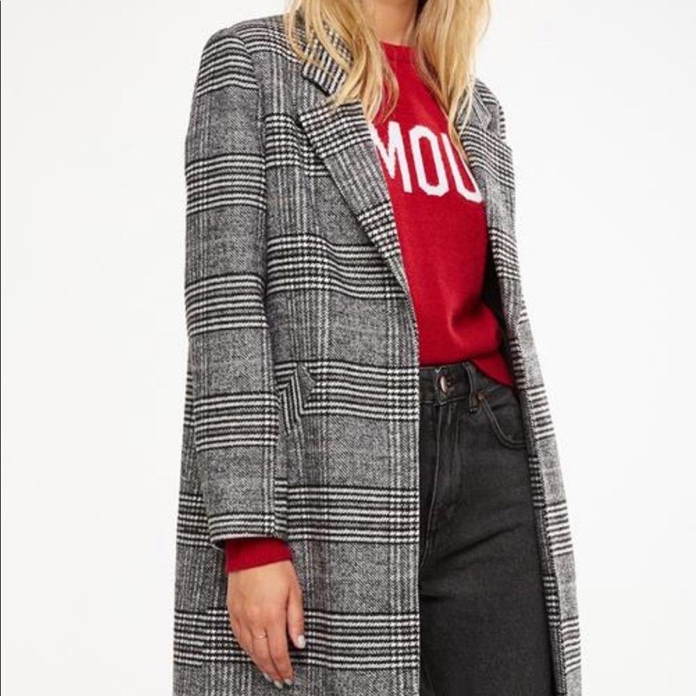 Cotton On Mid Length Plaid Coat